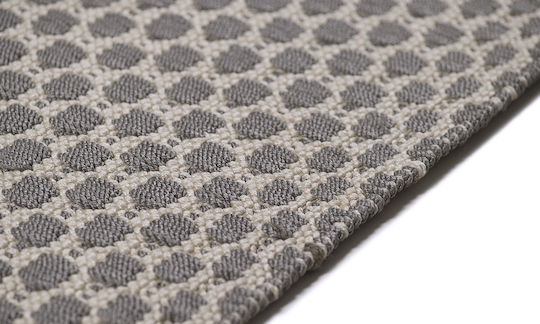 Tapicap Handgefertigt Teppich Außenbereich Rechteckig Synthetisch,Polyester/Cotton/Leather White-grey