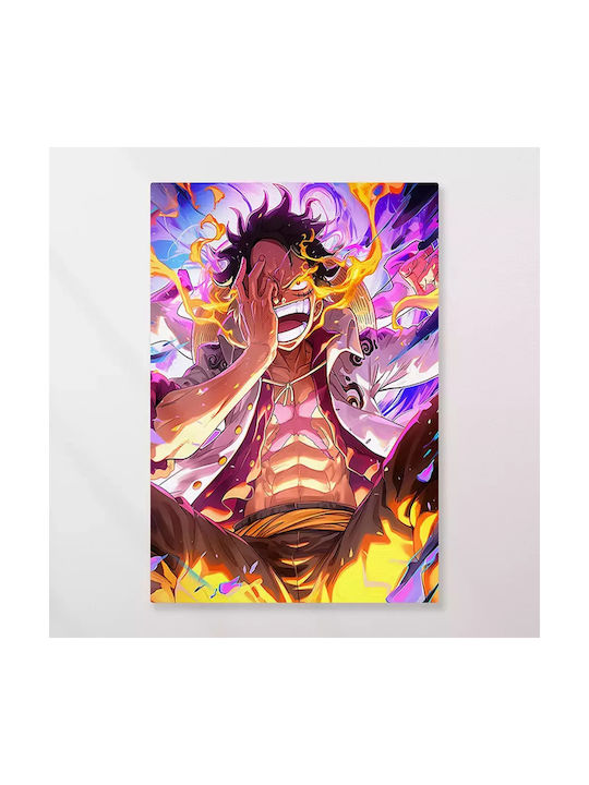 Canvas Painting One Piece Monkey D Luffy Flame Frenzy Knv2706 65cm X 95cm