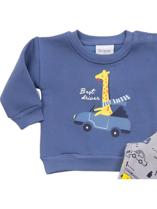 Kids Sweatpants Set Petrol Blue 2pcs