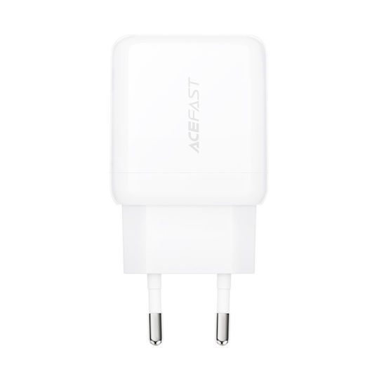 Acefast GaN Wireless Charger with USB-C Port 20W Power Delivery White