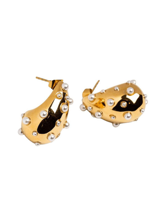 Tiffosi Earrings made of Steel Gold Plated