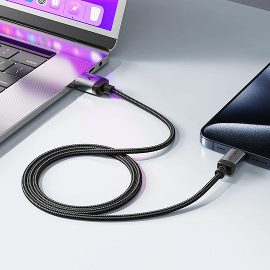 Acefast Braided USB 2.0 Cable USB-C male - USB-A 18W Μαύρο 1.2m C20-04