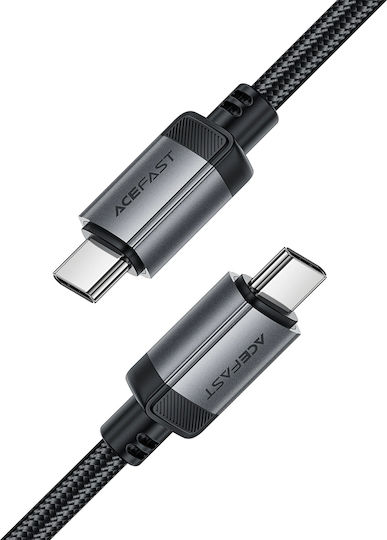 Acefast Braided USB 2.0 Cable USB-C male - USB-C 60W Μαύρο 1.2m C20-03