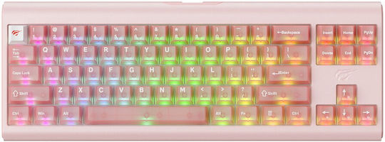 Havit KB896L Gaming Mechanical Keyboard with RGB lighting (English US) Pink
