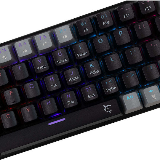 White Shark WAKIZASHI 2 Гейминг Механична Клавиатура 60% с Синьо по поръчка суичове и RGB подсветка (Английски US) Grey/Black