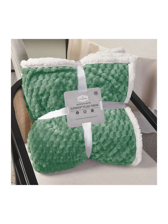 SpitiBazaar Blanket Furry Queen 220x240cm Green