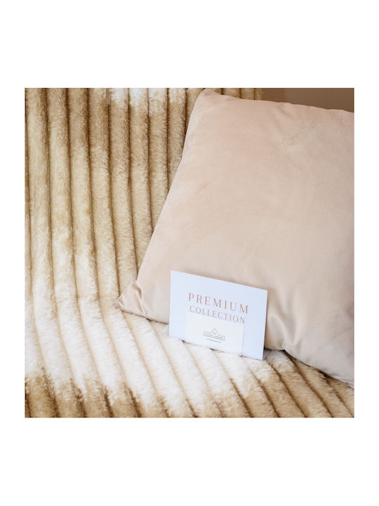 My Home Luxury Κουβέρτα Fleece Υπέρδιπλη 220x240εκ. Εκρού - Μπεζ