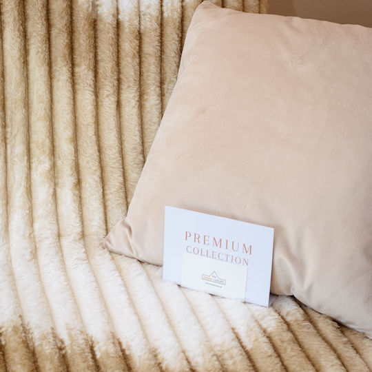 My Home Luxury Blanket Fleece Queen 220x240cm Ecru - Beige