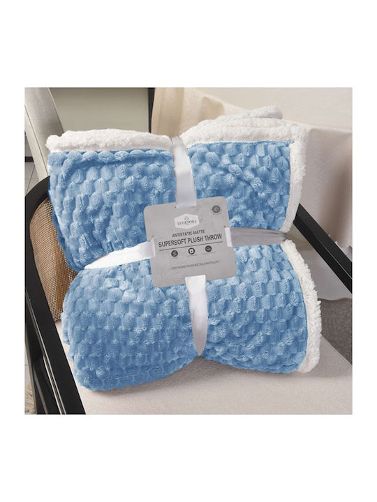 SpitiBazaar Blanket Furry Queen 220x240cm Blue