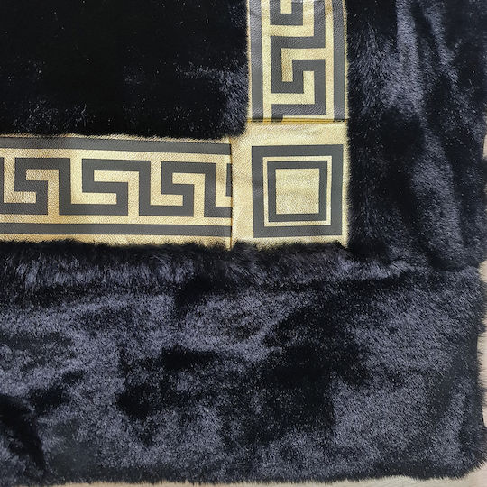 Saray Home Rabbit Luxurius Set Modern Covoare pentru dormitor Black-Gold DSN03 BLCGLD 3buc