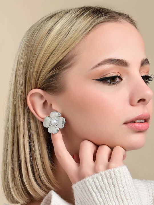 Akzent Earrings made of Steel with Pearls