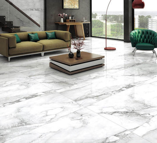 LV Granito Πλακάκι Δαπέδου / Τοίχου Εσωτερικού Χώρου Πορσελανάτο Γυαλιστερό 120x60cm Ice