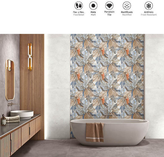 LV Granito Floor / Wall Outdoor Matte Porcelain Tile 120x60cm Bianco