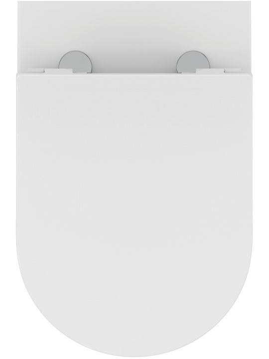 Ideal Standard Wandhängende Toilette mit Deckel Sanftes Schließen Weiße