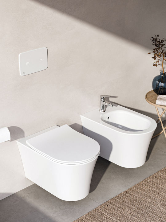Ideal Standard Wandhängende Toilette mit Deckel Sanftes Schließen Weiße