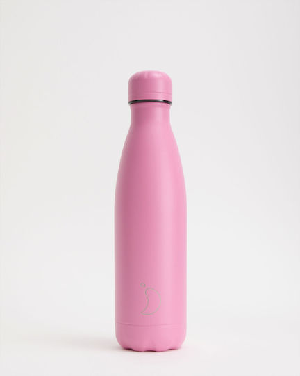 Chilly's Original Series Monochrome Бутилка Термос Неръждаема Стомана Без BPA 500ml All Pink