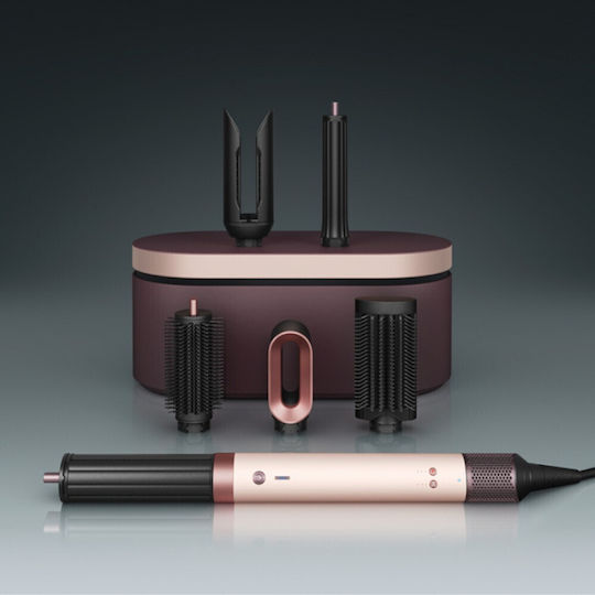 Dyson Hs09 Airwrap Co-anda2x Straight + Wavy Electric Hair Brush with Air for Hair Straightening and Curls 1700W Pink / Rose Gold