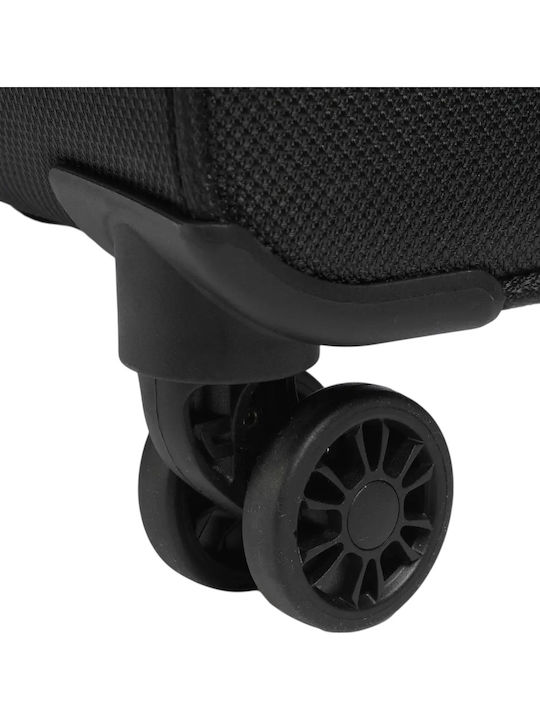 Mandarina Duck Zephyr Βαλίτσα Ταξιδίου Καμπίνας Υφασμάτινη Black με 4 Ρόδες Ύψους 55εκ.