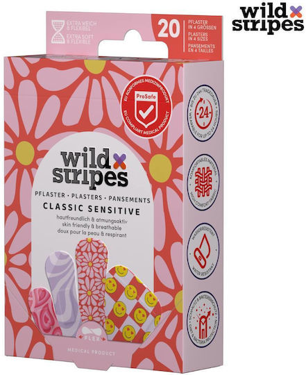 Wild Stripes Classic Sensitive Αυτοκόλλητα Επιθέματα 20τμχ