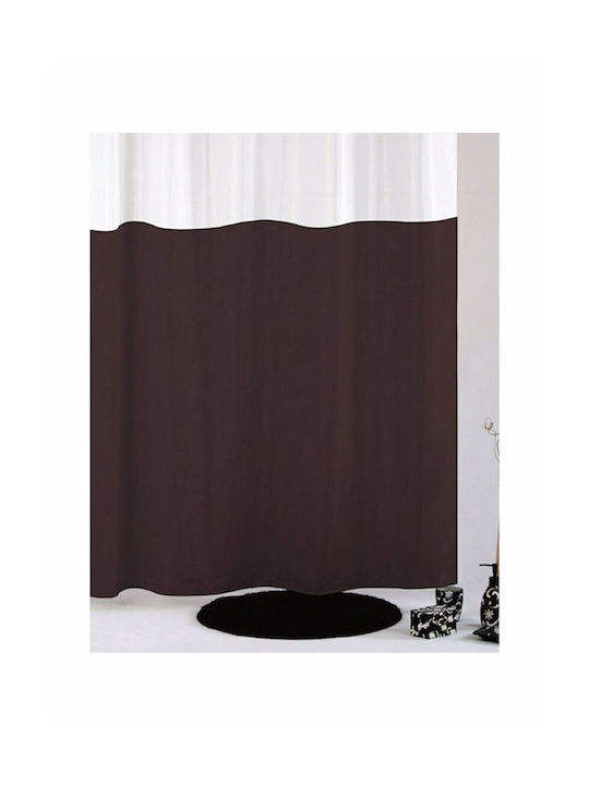 Import Hellas Dobblo Duschvorhang Stoff 240x200cm Coffee