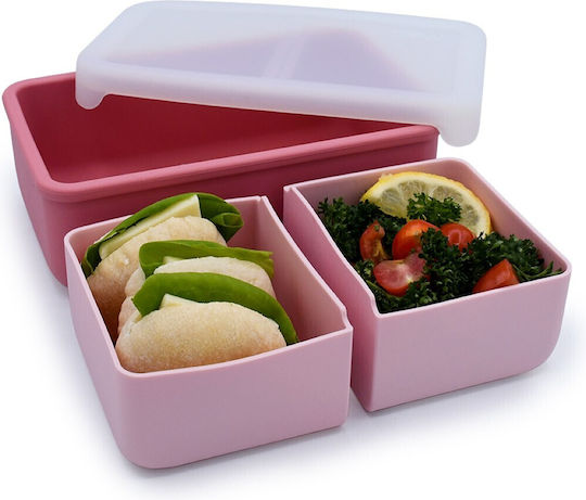 Melii – Bento Σιλικόνης 2 Θέσεων 700ml Blush Berry