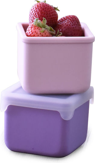 Melii – Silicone Snack Container Pink Purple 2 Pieces