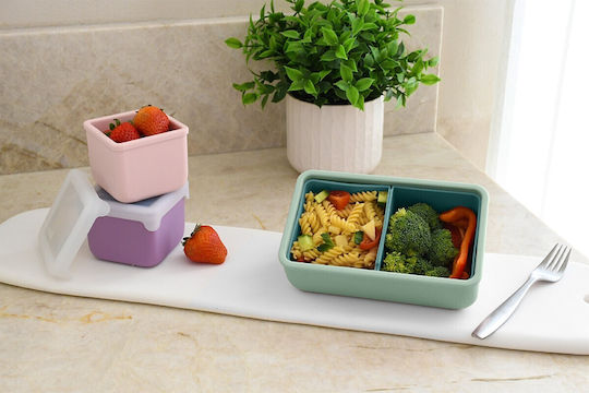 Melii – Bento Σιλικόνης 2 Θέσεων 700ml Sage Cactus