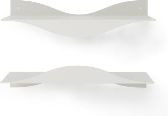 Wall Shelves Cream 2 Pieces 43x18x10cm