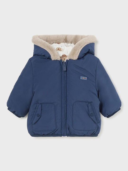 Kids' Casual Jacket Double Sided with Hood Blue