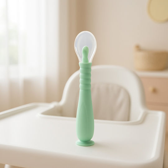 Kidizi Linguriță pentru bebeluși din Silicon în Husă pentru 9+ luni Verde