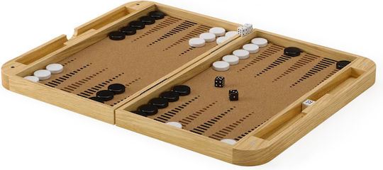 Umbra Board Game 2 in 1 Chess Backgammon Wooden Natural Blitz 7.4x5.8