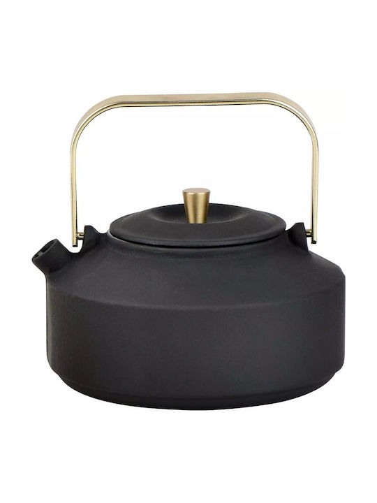 KING Hoff Teapot with Filter Cast Iron Black 1000ml