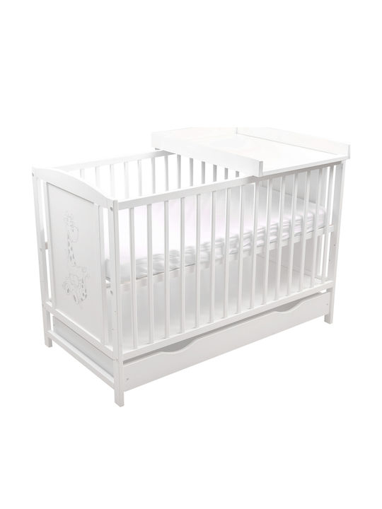Kidizi Hard Changing Pad made of Wood White for Bed 55x77cm