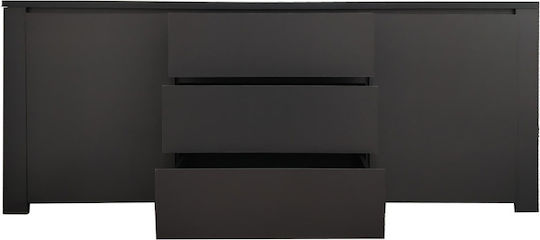 Мебели за съхранение Kalya дървен Anthracite Shade 220x49x89.5см