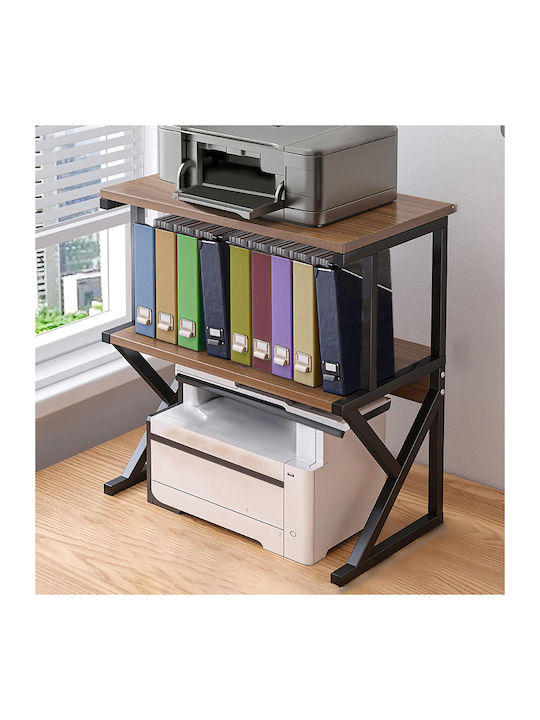 Bibliothek Walnut and Black 54x37x69cm