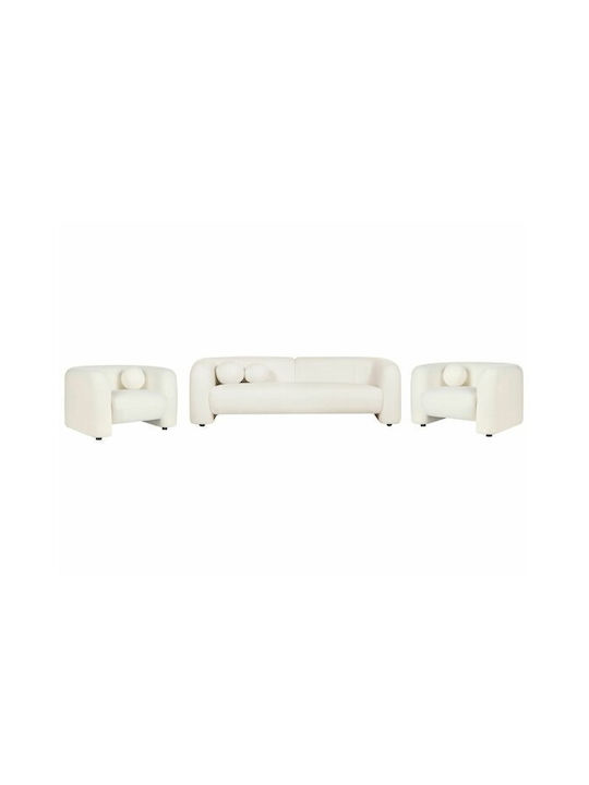 Veselme 108 Living Room Furniture Set 3-Seater & Armchair White