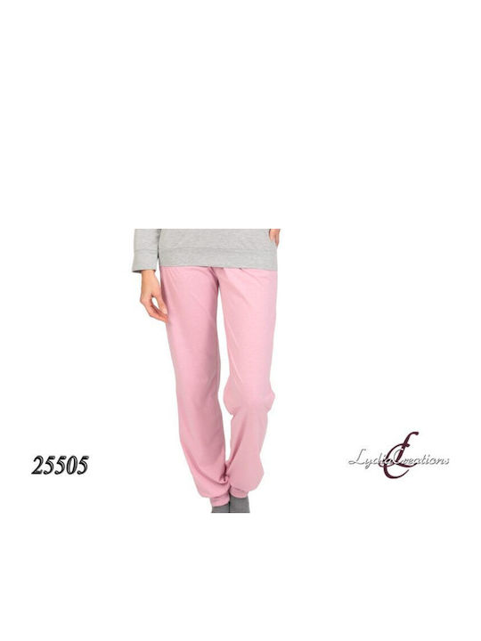 Lydia Creations Winter Women's Pyjama Set Pink