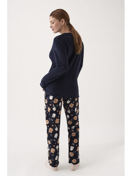 Promise Winter Women's Pyjama Set Blue