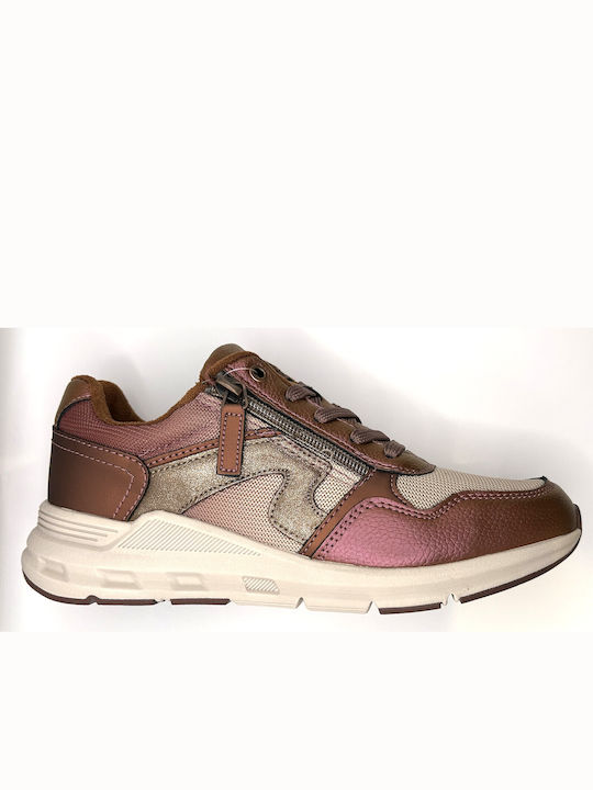 Anatomical Sneakers Bordeaux Metallic Beige