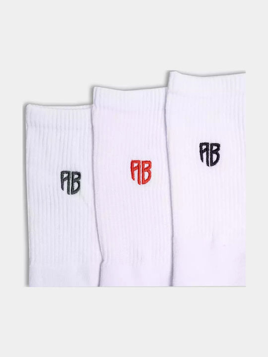 AntetokounBros Ανδρικές Κάλτσες Λευκό 3Pack