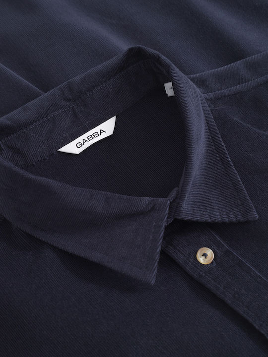 Langärmeliges Zeichenfolge Overshirt in Breite Linie Blau