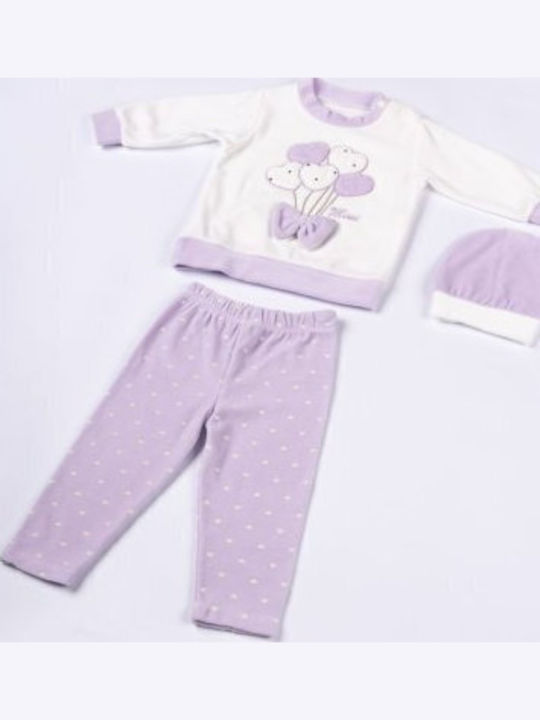 Kids' Set with Pants Winter 2pcs Purple