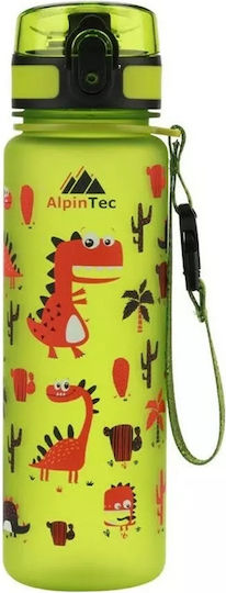 AlpinPro Plastic Kids Water Bottle Dinosaurs AlpinTec Kids Green Dino 500ml