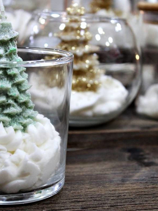Aromatic Soy Candle Green Tree Glass Big Φ8.5 X 8.9 Cm White Musk