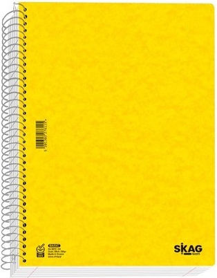 Skag Spiral Caiet Cu dungi A4 90 de Foi 3 de Subiecte Basic 1buc (Diverse modele/culori)