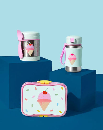 Skip Hop Zoo Πλαστικό Παιδικό Σετ Φαγητού 0.7lt Ροζ