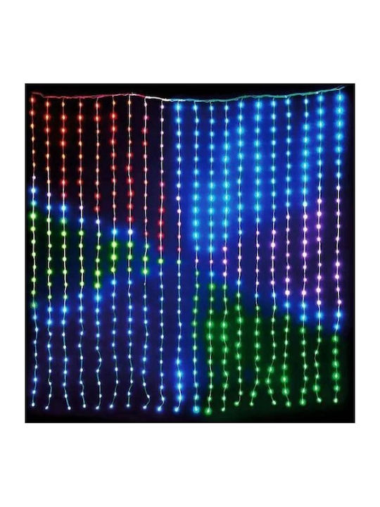 Светлини LED 2m. x 200бр Многоцветни тип Завеса 1бр