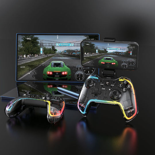 White Shark GPW-8040 Ασύρματο Gamepad για Android / PC / PS3 / PS4 / Switch / iOS Γκρι