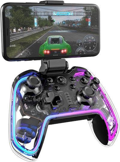 White Shark GPW-8040 Ασύρματο Gamepad για Android / PC / PS3 / PS4 / Switch / iOS Γκρι