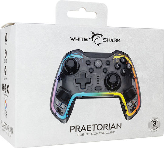 White Shark GPW-8040 Ασύρματο Gamepad για Android / PC / PS3 / PS4 / Switch / iOS Γκρι